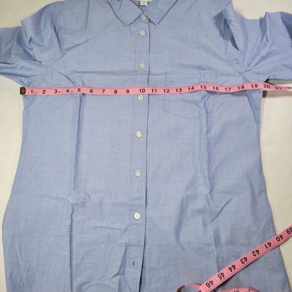 J.Crew Mens Light Blue Button-Up Long Sleeve Shirt M 100% Cotton Slim Fit - Picture 5 of 8